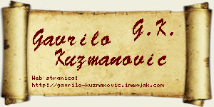 Gavrilo Kuzmanović vizit kartica